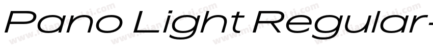 Pano Light Regular字体转换